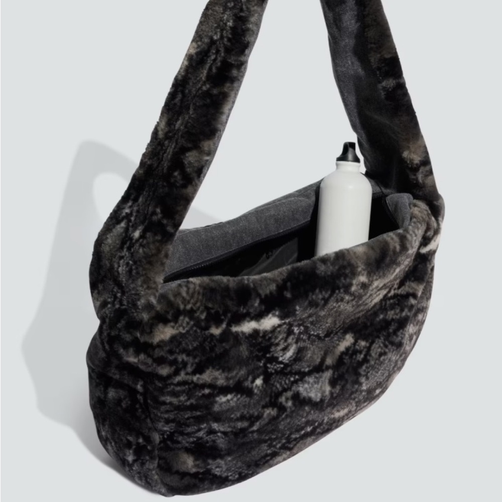 Adidas faux fur “shopper” bag